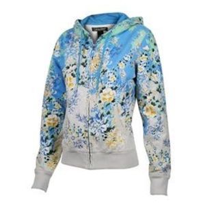 Lucky Brand floral zip-up hoodie